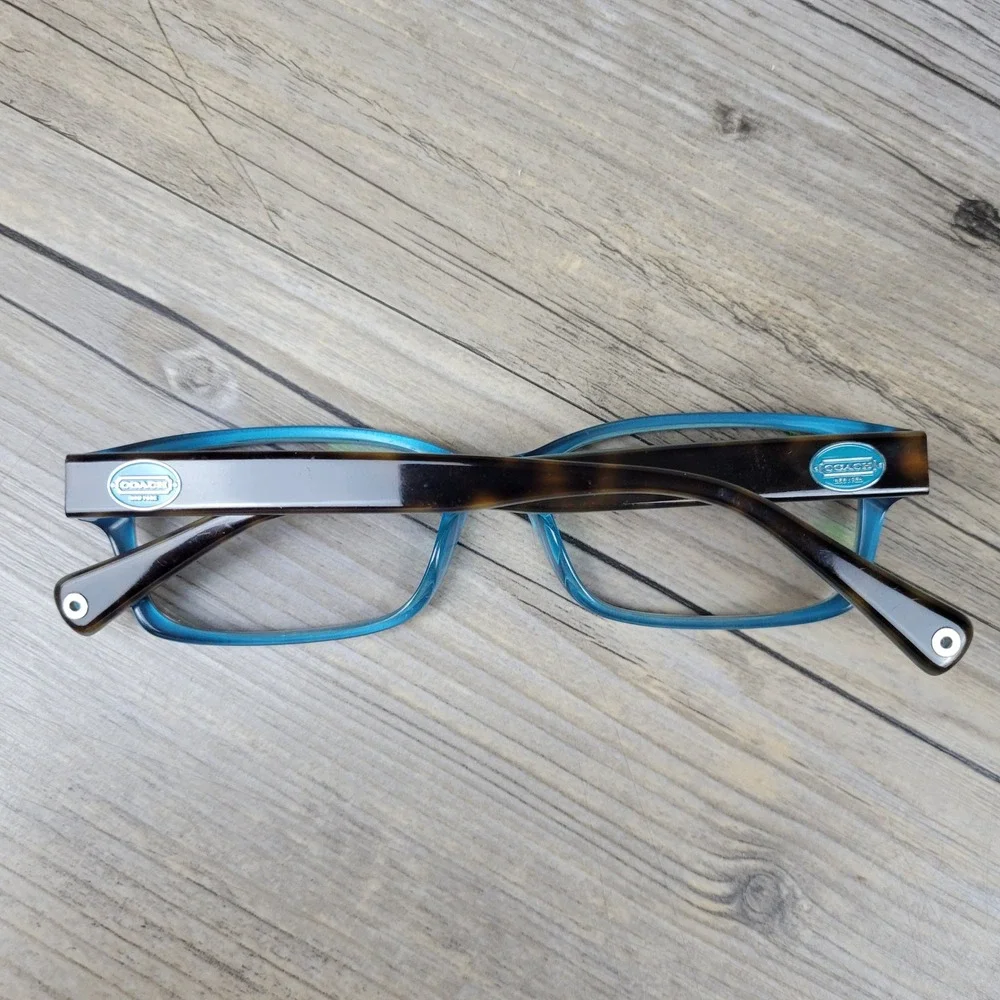 Coach Eyeglasses Frames HC 6040 Brooklyn 5116 Dark Tortoise Teal Women 52-16